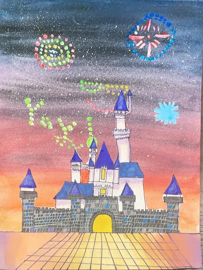 Artwork by a young patient - Castle